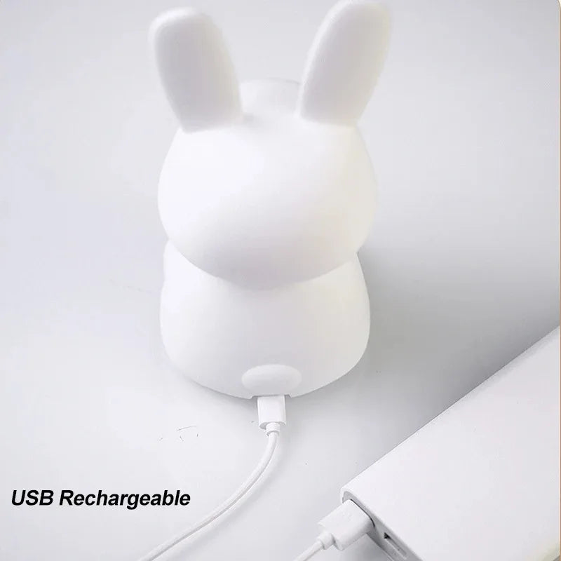 LED Silicone Rabbit Night Light